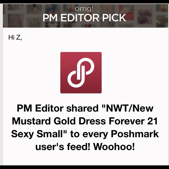 HP💋New Mustard Yellow Dress Forever 21 Sexy Small - Picture 2 of 6